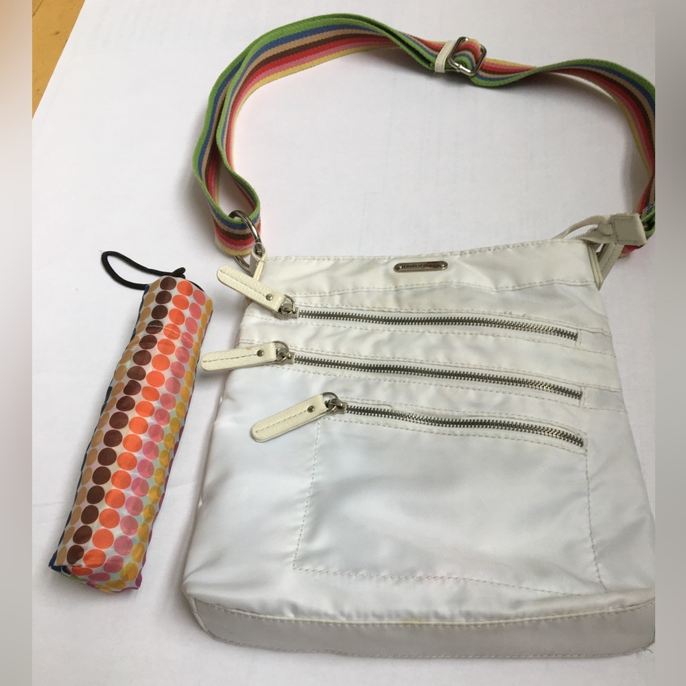 Handbag with loads of pockets and a matching Umbrella